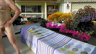 Vorschau auf Outdoor-Handjob-Pflege mit Agarabas und Olpr an großen Titten