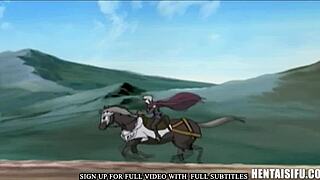 Princesse vierge double pénétrée par une elfe futa et un prince pervers