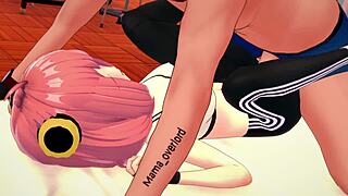 安娅锻炼完毕，现在她在成人本子中骑乘巨大鸡巴！