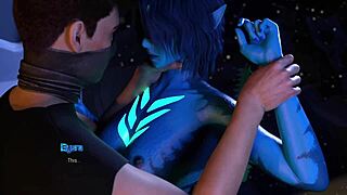 Busty Cyberpunk-Alien hart durchgenommen mit Anal-Creampie!