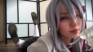 gadis latina cantik alya bungkuk buat anal doggy style bareng temen bella, sampe orgasme