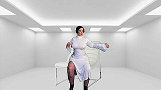 Babička v kostýme princeznej Leie prstami jebaná až ku orgazmu!