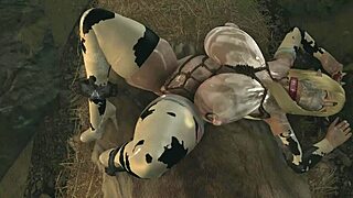 Tykk alver og ork bundet stramt for vill ridning. Store pupper spretter hardt!