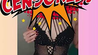 Stunning Redhead Sol Megan Fire in Sheer Strip Tease