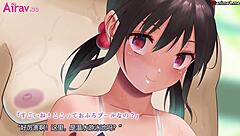 Swimsuit girls in hentai anime