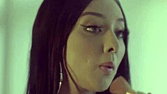 Beautiful brunette gets black cock in her ass