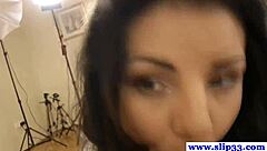 Naughty Euroslut Auditions With Pov Blowjob And Masturbation