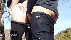 Playing sports and getting fucked by my trainer outdoors