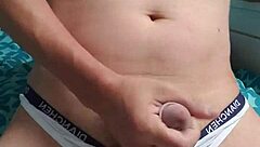 Gay Boy Masturbates In Underwear, Showing Off His Cock And Enjoying Solo Pleasure.