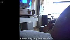 Step-in-law's footprints on my dick in a homemade video