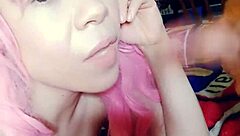 swallowing big cock and monster tits in amateur blowjob