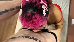 greedy girl sucks big ass passionately