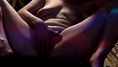 Wife interacts with camera intimately.