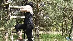 Chubby Czech Babe with Big Ass Rocks Hard Cock Outdoors