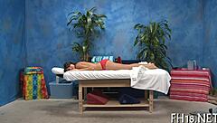 A pornographic video of a massage scene