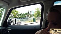 Blonde Teen Tucker Starr's Tight Pussy Spied On During Outdoor Hitchhiker Pickup Reality Scene