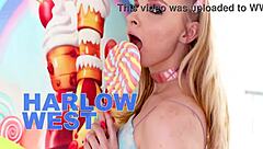 I performed a no hands pov blowjob on harlow west