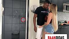 I fucked a hot blonde Brazilian slut in the streets