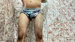 hard cock strips underwear for solo masturbation