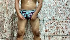 hard cock strips underwear for solo masturbation