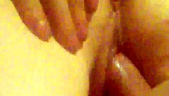 Pumping Wet Cum Creampie into Wife's Cunt