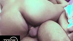 big ass cowgirl rides dick slowly in close up