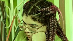 Sofie lollipop intensely masturbates in vampira costume.