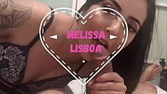 Perverted Teen Sucks Boyfriend's Big Cock, Does Cumbrushing, Swallows Cum On Red