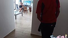 my husband's uncle fucks me hard in living room corner