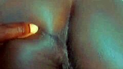 I get my beautiful black ass played with by mr g during amateur massage.