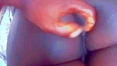 I get my beautiful black ass played with by mr g during amateur massage.