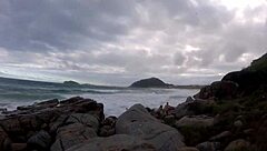 lady milf joy cardozo on the beach