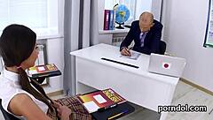 I teased the natural bookworm until she rode me hard as her teacher