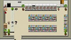 Sister's Secret Blowjob Under Counter at Work