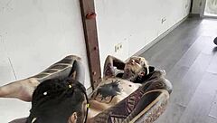 Tattooed princess trains with DamiLvS seductively