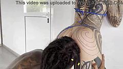 Tattooed princess trains with DamiLvS seductively