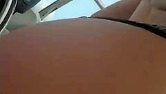 Hot trans woman enjoys a ride on the boat