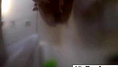 sexy blonde pornstar alix lynx subtly bathes, showing off big tits and ass in shower