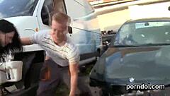 Glamorous Girl Seduced and Taken by Her Fellow Lover