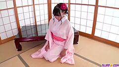 Flawless Kimono Blowjob at Home! So Hot! 🔥
