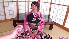 Flawless Kimono Blowjob at Home! So Hot! 🔥