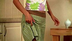 indian girl tries on new stockings in a softcore solo session