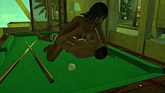 Erotic anime with animesex moments on the pool table
