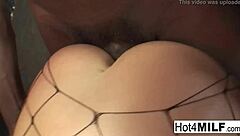 Busty milf gets analized by a white and a black dick