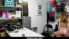 Pervcop catches teen shoplifter in hardcore BDSM punishment scene