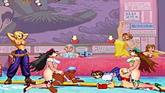 hentai mugen 18 character edit showcase with intense cum action in anime game