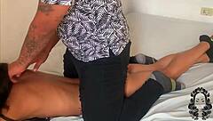 horny stepsister enjoys massage