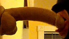 I see gay guy deepthroat dildo in hood