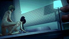 Yukino's regretful night in animated porn film