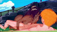 Rukia, Orihime, Yoruichi, And Ichigo In Intense Threesome